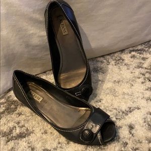 Alfani kitten heel peep toe dress shoes